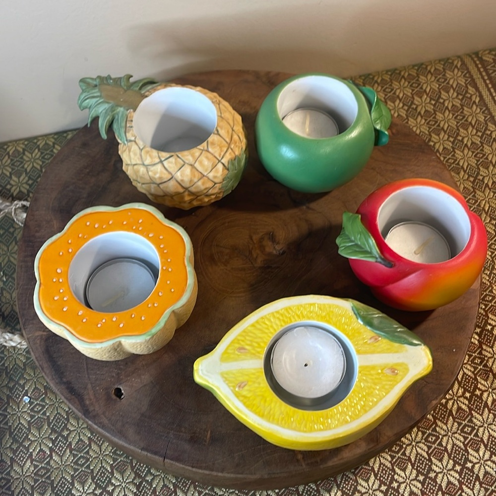 🍎🍑Fruit Themed Tealight Holders🍍🍋